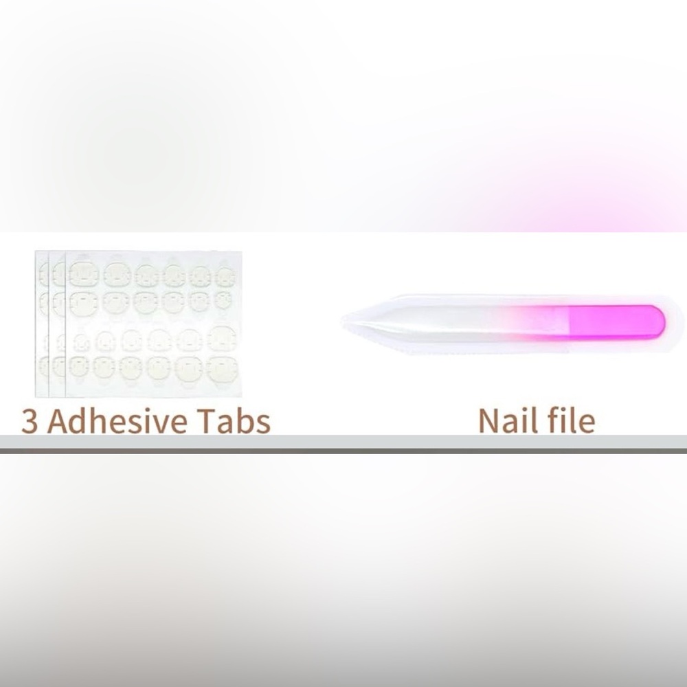 Vibrant Multi Color Press On Nails | 24pc Nail Set w/ Glue, Tabs & File - Picture 3 of 3
